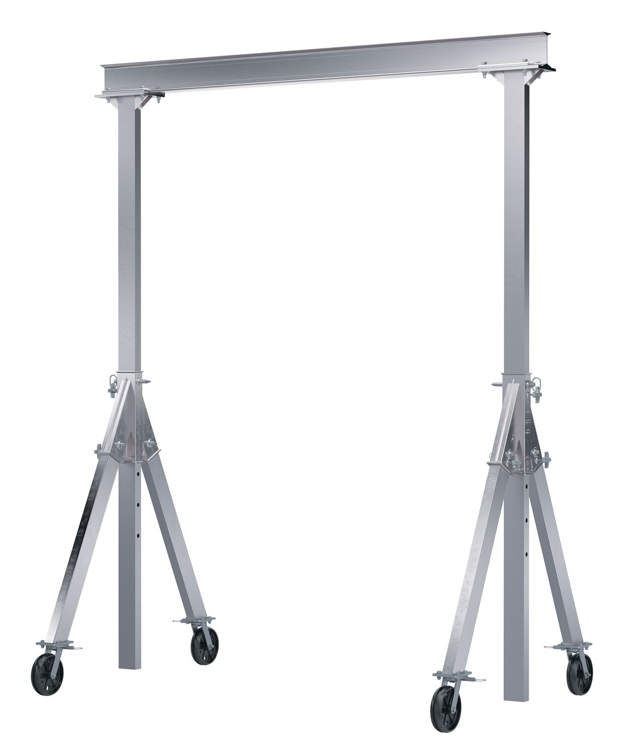 Adjustable Height Aluminum Gantry Cranes with V-Groove Casters