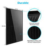 Sungold 370W Mono Black PERC Solar Panel UL 61730 SG370WMx2