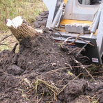 GREYWOLF Stump Bucket Attachment for Skid Steer Loaders | Gray Powder Coat 1062