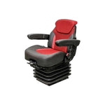 Uni Pro 1007 Air Suspension Seat | 12-Volt | Red/Black Fabric 8565