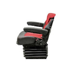 Uni Pro 1007 Air Suspension Seat | 12-Volt | Red/Black Fabric 8565