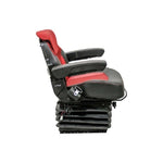 Uni Pro 1007 Air Suspension Seat | 12-Volt | Red/Black Fabric 8565