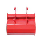 GREYWOLF 20-In. Bucket for Skid Steer Loader Backhoe Attachment | 4 Replaceable Teeth | Red Powder Coat 1070