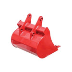GREYWOLF 20-In. Bucket for Skid Steer Loader Backhoe Attachment | 4 Replaceable Teeth | Red Powder Coat 1070