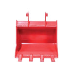 GREYWOLF 20-In. Bucket for Skid Steer Loader Backhoe Attachment | 4 Replaceable Teeth | Red Powder Coat 1070