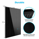 Sungold 415W Mono Black PERC Solar Panel UL 61730 CEC Listed SG415WMx2