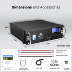 Sungold 48V 100AH Server Rack LiFePO4 Lithium Battery SG48100P UL1973 UL9540A SG48100P