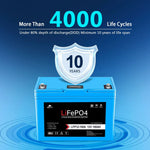 Sungold 12V 100AH LiFePO4 Deep Cycle Lithium Battery / Bluetooth /Self-heating / IP65 LFP12-100A