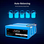 Sungold 12V 100Ah/ 200Ah LiFePo4 Deep Cycle Lithium Battery Bluetooth / Self-Heating / IP65 LFP12-200A