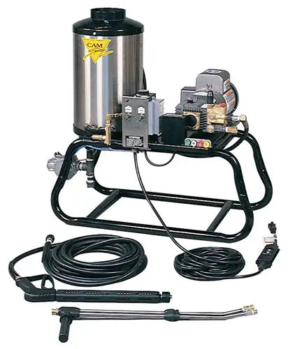 Cam Spray Stationary Natural Gas Fired Electric Powered 3 gpm, 1500 psi Hot Water Pressure Washer 1500STNEF