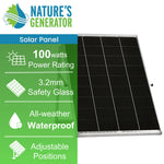 Nature's Generator 100W Rigid Solar Panels HKNGPN