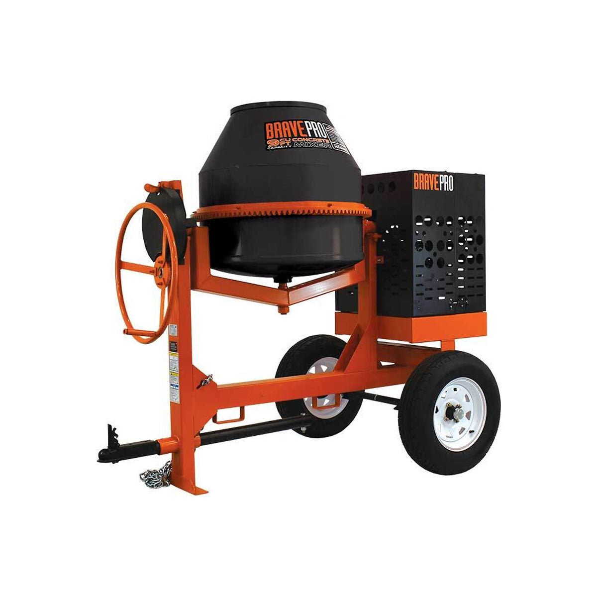 BravePro Concrete Mixer | 9 Cu. Ft. Poly Drum | Honda GX270 BRPCM209H