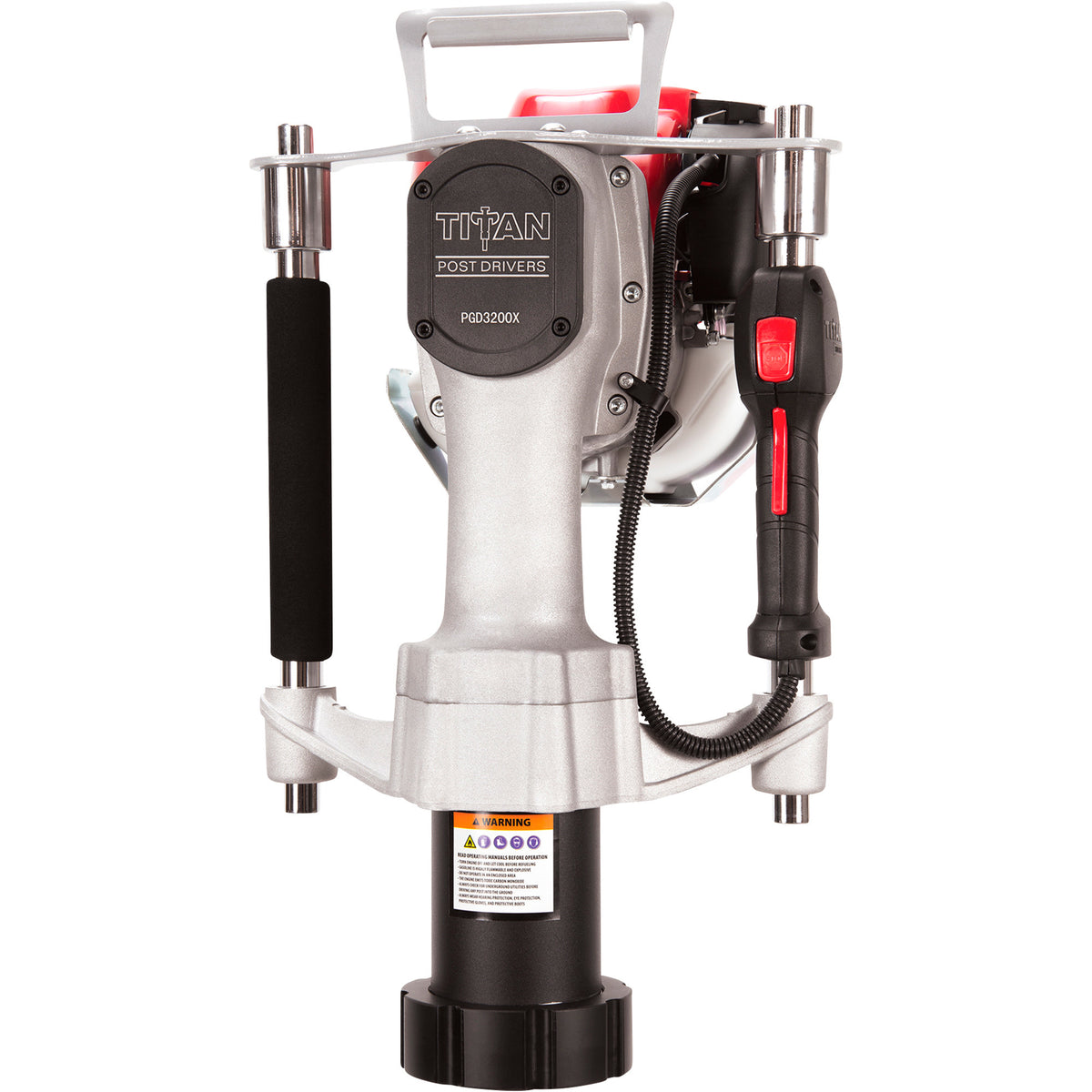 Titan Post Driver | Commercial | 3-1/8-In Diameter | Optional Handle Kits | Gas-Powered Honda GX35 PGD3200X