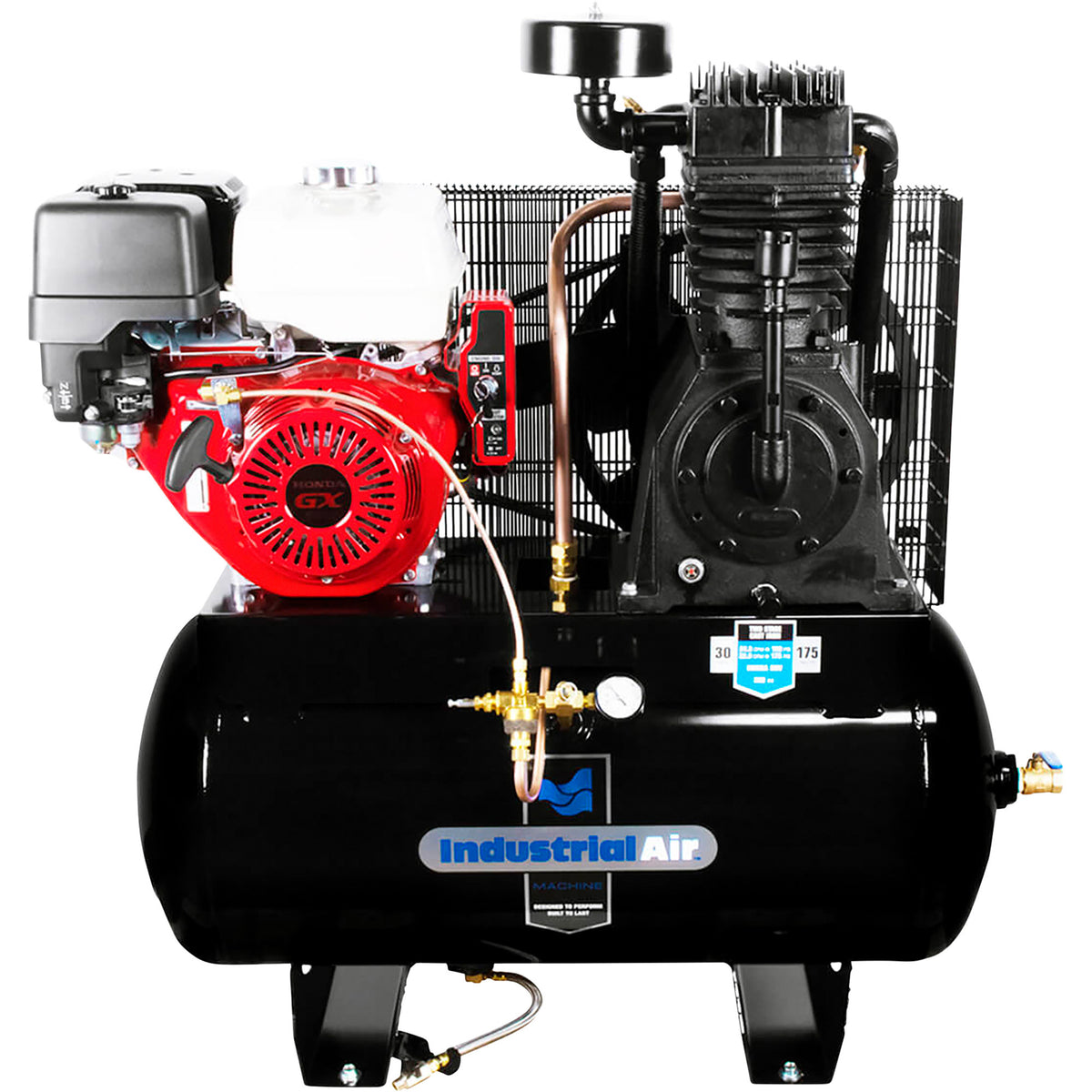 Industrial Air 30-Gallon Air Compressor | Truck Mount | 24 CFM @ 90 PSI | Honda GX390 IH1393075.SAN