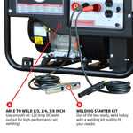 Tomahawk 120 Amp Engine Driven Welder Generator 2200 Watt 7 HP Gas Powered TWG120A