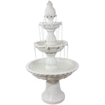 Sunnydaze Welcome 3-Tier Outdoor Water Fountain for Garden - 57" - Deep Espresso FC-6291