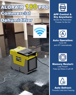 AlorAir Storm SLGR 850X Commercial-Grade Dehumidifier, 180 ppd (Saturation 90°F - 80%), 85ppd (AHAM 80°F - 60%), with Smart Control App RF02ALOR-Storm-SLGR-850X-1YDMY00