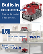 AlorAir Smart Wi-Fi 125 PPD Industrial Commercial Dehumidifiers with Pump RF02ALOR-Storm-LGR-1250X-1YDMR00