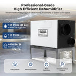 AlorAir® Sentinel WHD 200 Whole House Dehumidifier, 165 PPD, Size for 4500 Sq.Ft, Commercial Grade Dehumidifier RF02ALOS-Sentinel-WHD200-0NNMB00