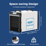 AlorAir® Wi-Fi Crawl Space Dehumidifier, 198 PPD Basement Dehumidifiers with Condensate Pump, Auto-Defrost, Rare Earth Alloy Tube Evaporator RF02ALOS-Sentinel-HDi90-1YAMW00
