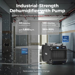 AlorAir® Galaxy 60P Crawlspace Dehumidifier with Pump and Drain Hose RF02ALOS-Galaxy-60P-0YDMB00