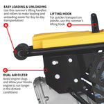 Tomahawk 3.6HP Honda Vibratory Rammer Jumping Jack Tamper with Honda GXR120 Engine Impact Force 3,550 lbs/ft TR68H