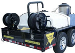 Cam Spray Deluxe Trailer Mounted Diesel Fired Gas Powered 5.5 gpm, 5000 psi Hot Water Pressure Washer P00694