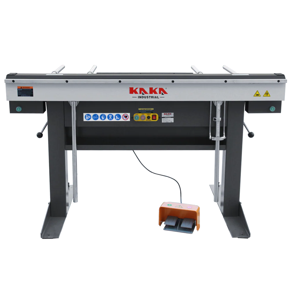 KaKa Industrial Sheet Metal Brake, 60-Inch Magnetic Box and Pan Brake, Electric Metal Brake Bender, 8-Ton 16-Ga. Capacity Metal Break with Foot Pedal Control 220V-60HZ-1PH, Includes Clamp Bars EB-6116 173411V220