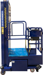 Ballymore Personnel Lift: Push-Around, Battery, 650 lb Load Capacity, 7 ft 10 in Closed Height, 6 in PS-12