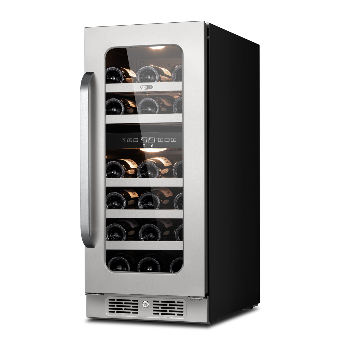 Whynter 15″ Undercounter 29 Bottle Seamless Stainless Steel Wine Fridge BSR-029DW