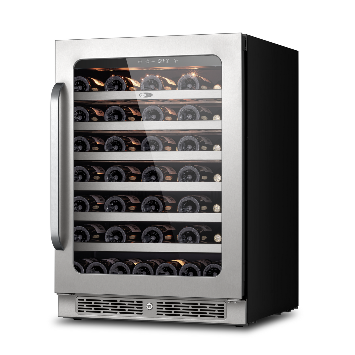 Whynter 24″ Undercounter 54 Bottle Seamless Stainless Steel Wine Fridge BSR-054SW