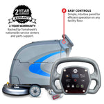 Tomahawk 20” Auto Floor Scrubber Self-Propelled Traction Drive Brush Squeegee Cordless 24V Battery TAS850A