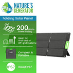 Nature's Generator 200W Folding Solar Panel NG200FPNL