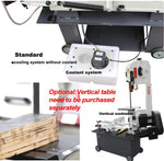 KaKa Industrial Metal Horizontal Band Saw,7x12 Inch Metal Bandsaw | 1.5HP Dual-Voltage (115V/230V) | 4-Speed Blade System | Steel Pipe and Structural Metal Cutting BS-712N 188006V115V230