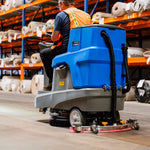 Tomahawk 26" Ride-On Floor Scrubber Dual Brush Cleaning Machine 21 Gallon 35" Squeegee TRS900