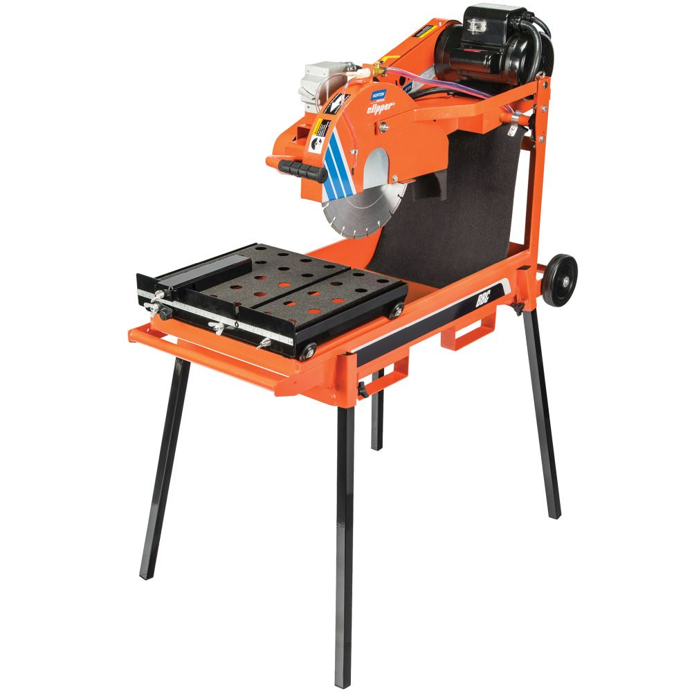 Norton Clipper Compact Masonary Saw | 14 In. | Rear Wheel Dolly with Removeable Legs | 2HP BBC207