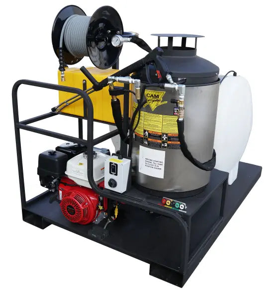 Cam Spray Skid Mount Diesel Fired Gas Powered 4 gpm, 3000 psi Hot Water Pressure Washer P00605