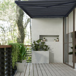 ALEKO Italian Full Cassette 10 x 8 Ft. Motorized Patio Awning with App and Remote Control AF10X8NERGRI-AP