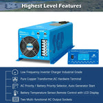 Sungold 6000W DC 24V Split Phase Pure Sine Wave Inverter With Charger LFP6K24V240VSP