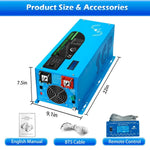 Sungold 2000W/ 3000W/ 4000W DC 12V Pure Sine Wave Inverter With Charger LFP2K12V120VSG