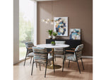Zuo Ithaca Dining Table White & Gold 101845