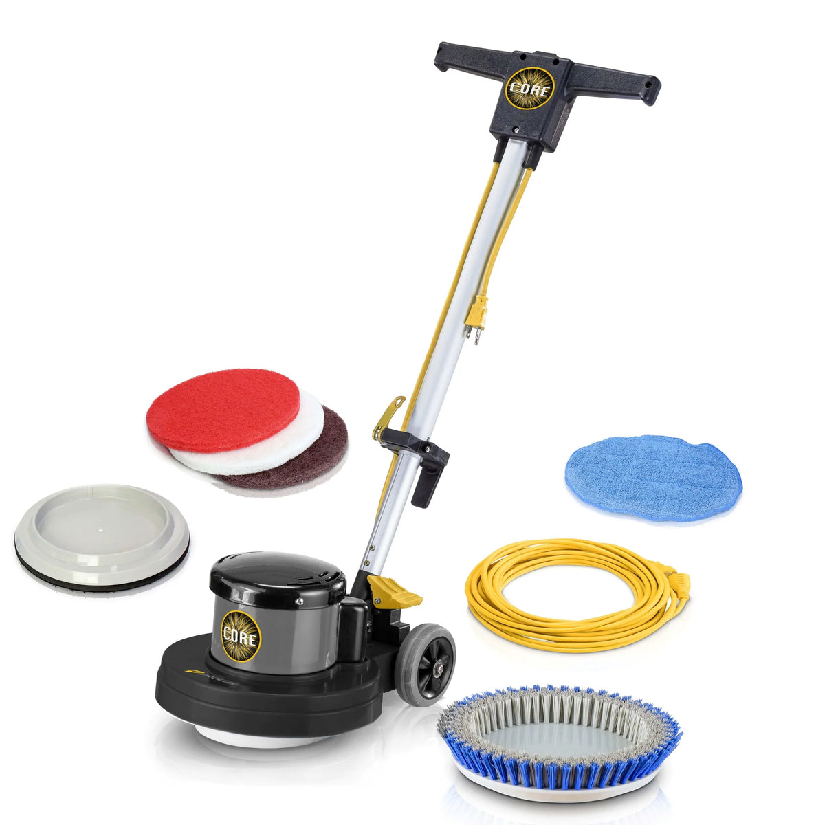 Prolux 13" Heavy Duty Commercial Polisher Floor Buffer Machine Scrubber and 5 Pads PLC13L