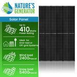 Nature's Generator 410 Watt Monocrystalline Solar Panel (2 Pack) NG2SP410