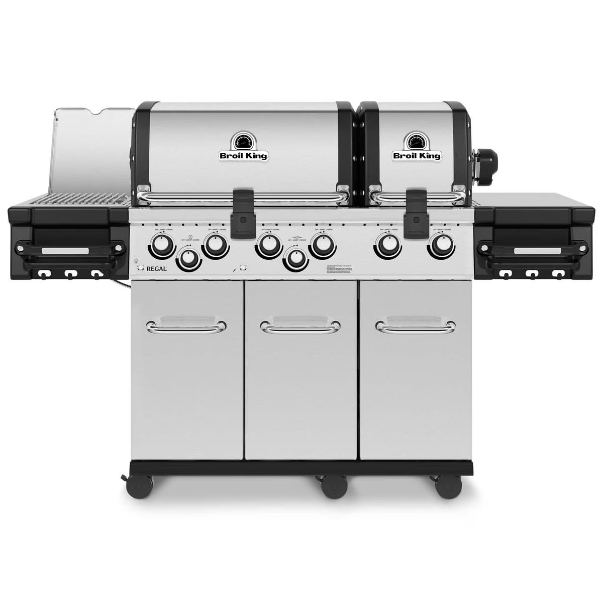 Broil King Regal S 690 PRO IR 6-Burner Natural Gas Grill With Rotisserie & Infrared Side Burner Stainless Steel BK957947