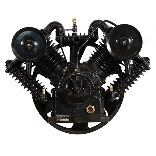 CASTAIR | 7.5-10 HP 2-Stage Recip. Comp. Pump w/ Oil | V-Style 4-Cylinder | Flywheel O.D. 19.0 In. GWG311296