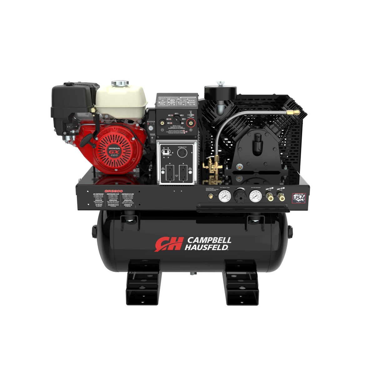 Campbell Hausfeld 30-Gallon Air Compressor | Electric Start | 3 In 1 Com/Gen/Weld | Honda GX390 GR3200.SAN