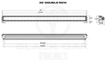Black Oak LED 50 Inch Double Row LED Light Bar – Pro Series 3.0 | Spot, Flood, or Combo (300W / 500W) 50C-D5OS