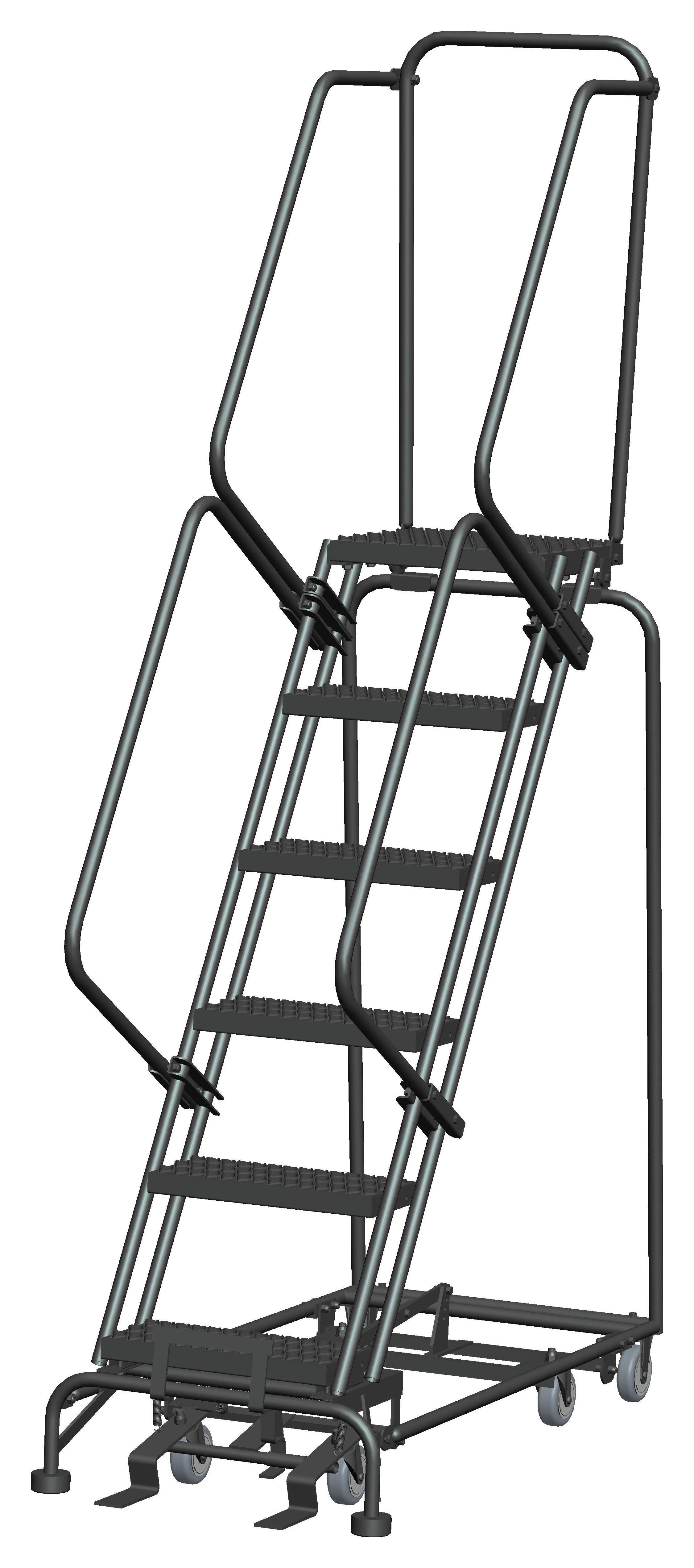 Ballymore All Direction Ladder 6 Step, 24 In Wide Base, 14 in Deep Top Step, Serrated Tread PIP-6-G