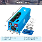Sungold 6000W DC 24V/ 48V Split Phase Pure Sine Wave Inverter With Charger LFP6K48V240VSPL