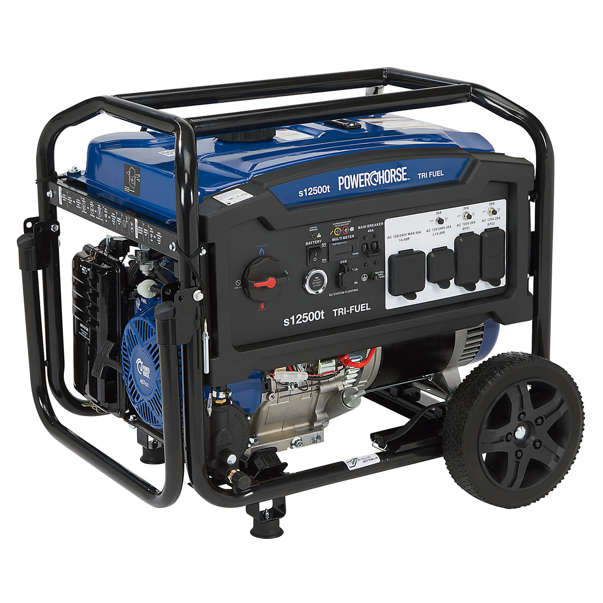 Powerhorse Generator | 12,500 Surge Watt | Tri Fuel | Electric Start 6075695